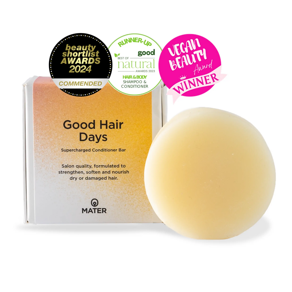 Mater Beauty Good Hair Days Supercharged Conditioner Bar has been recognised by Beauty Shortlist, Best of Natural and Vegan Beauty