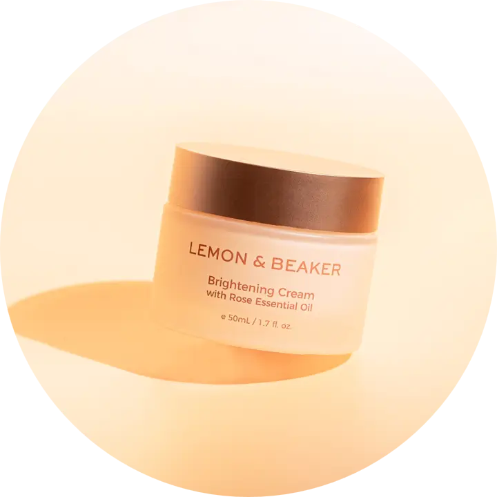 Lemon & Beaker Brightening Cream with Rose Essential Oil