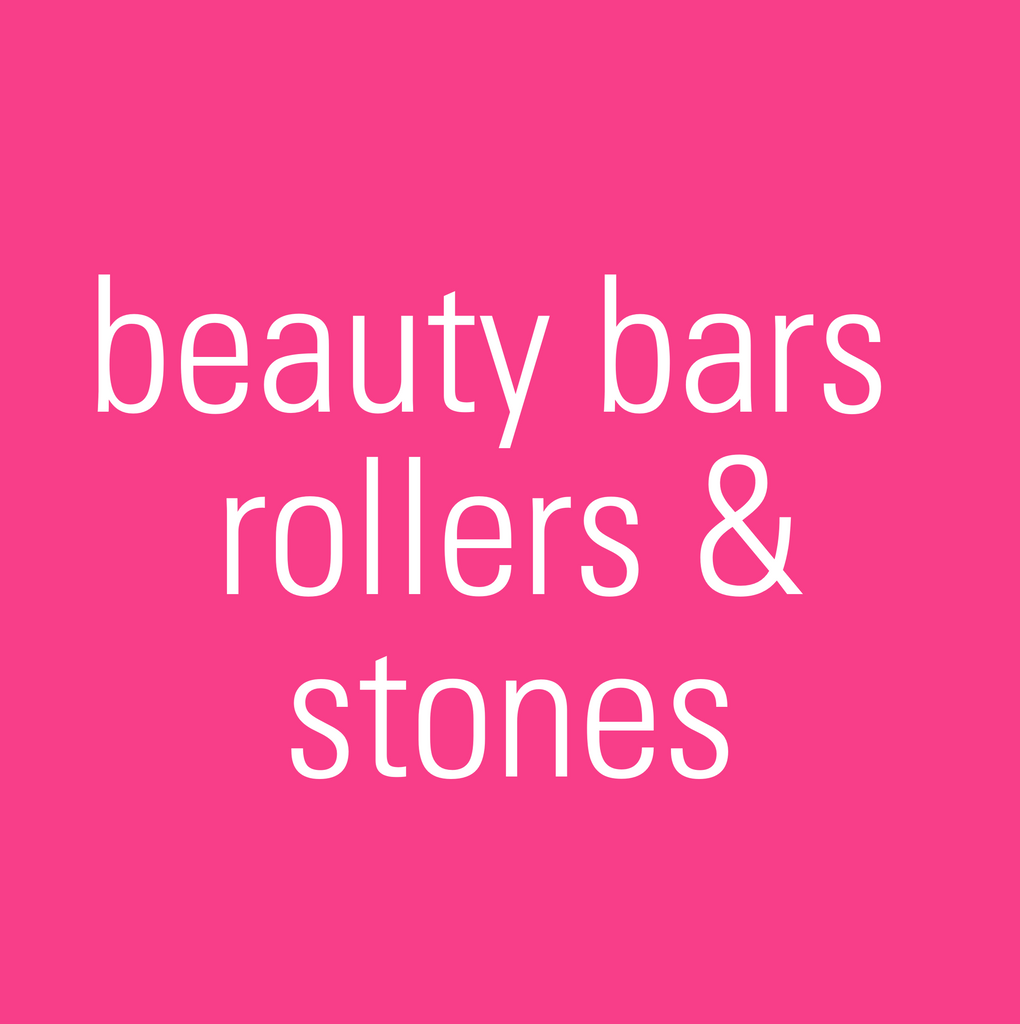 Beauty bars, rollers and stones available at Devoted to Pretty