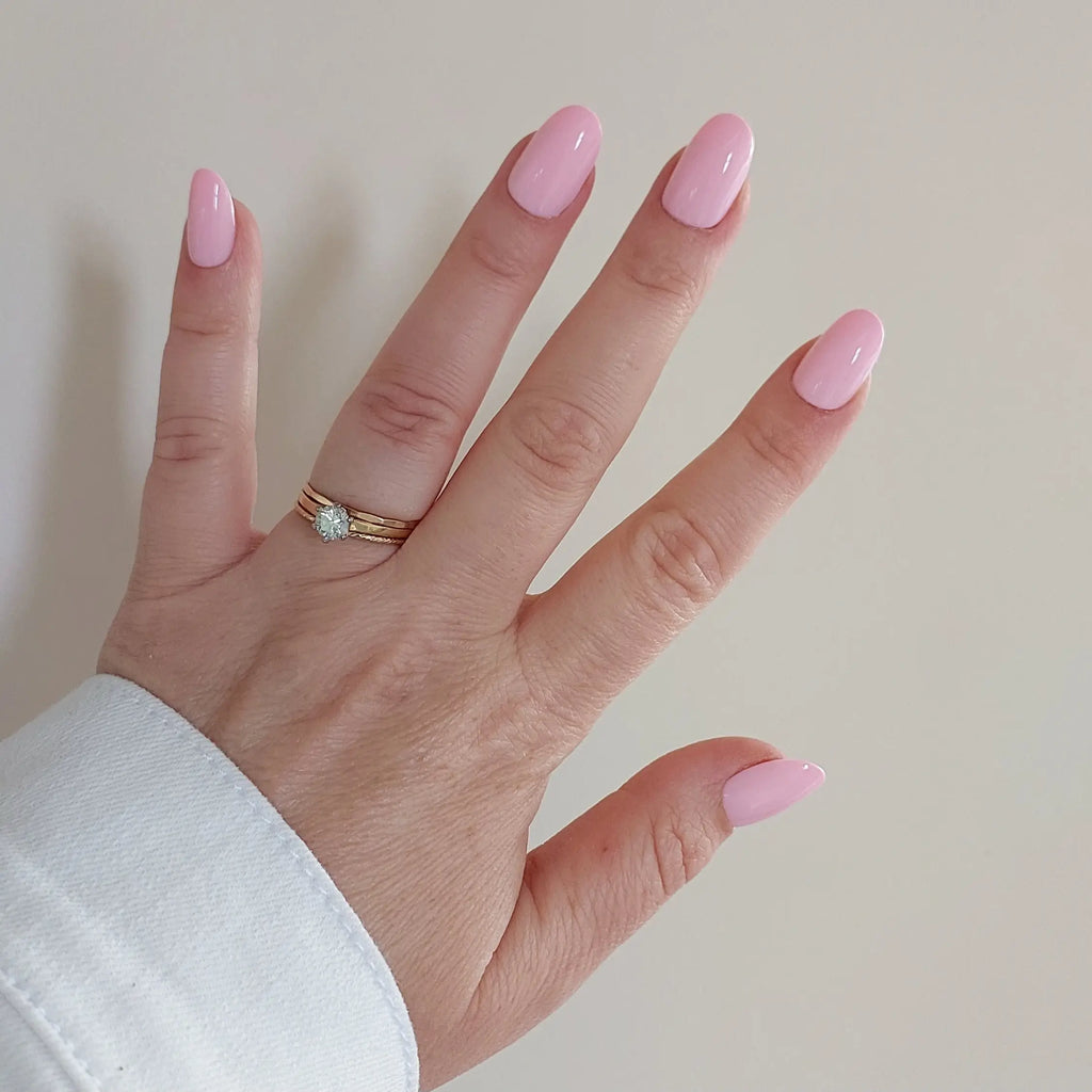 Glamour Tips Pastel Pink Gel Press On Nails