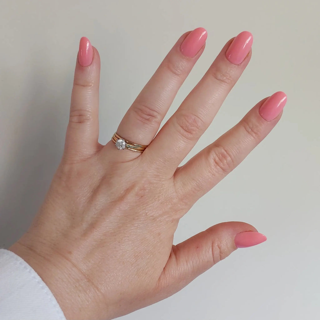 Glamour Tips Candy Pink Gel Press On Nails