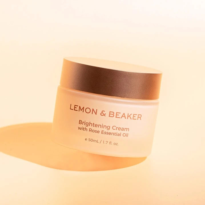 Lemon & Beaker Brightening Cream with Rose Essential Oil