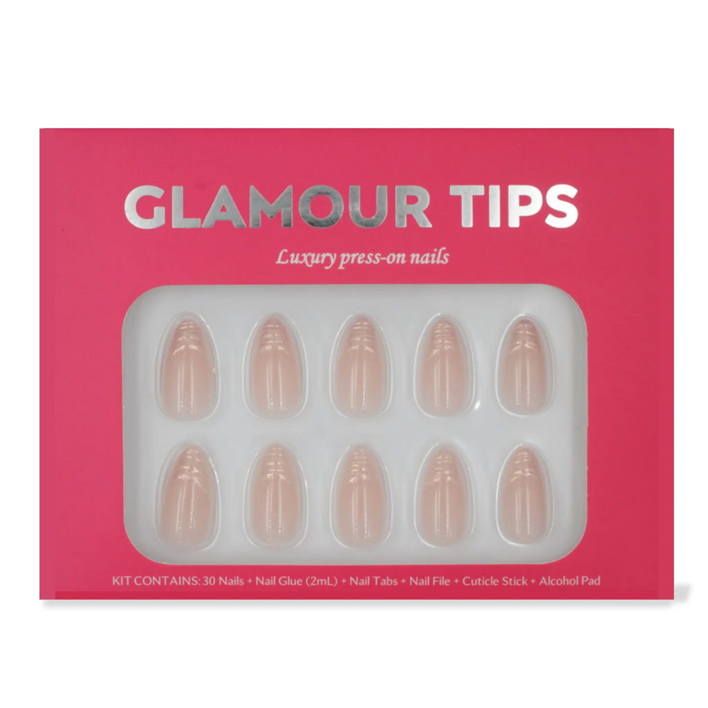 Glamour Tips Shimmer Tip Gel Press On Nails