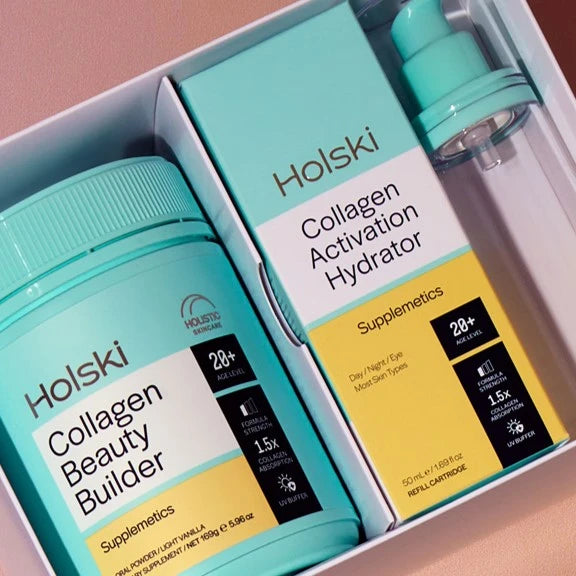 Holski 20+ (Age Level) Collagen Starter Kit Inside the Box