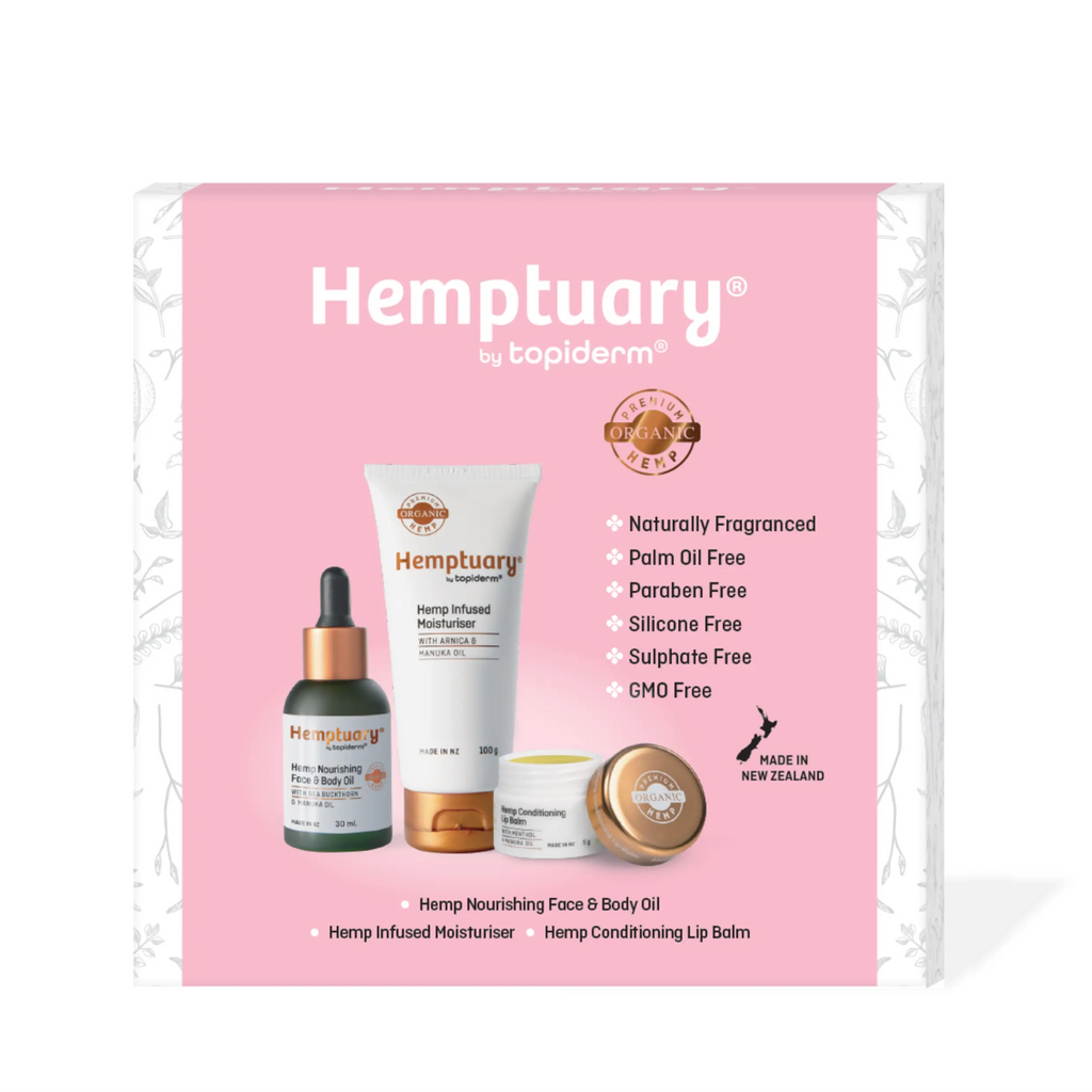 Hemptuary Hemp 3 Piece Skincare Pink Gift Pack