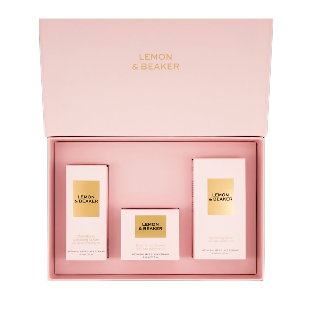 Lemon & Beaker Rose Trio Skincare Gift Set